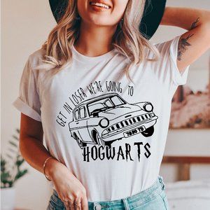 Get In Loser We're Going To Hogwarts Shirt - White